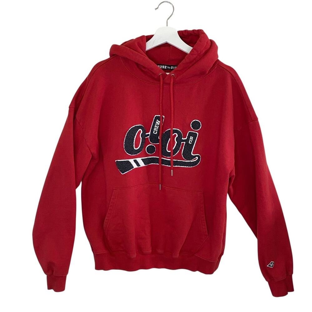 5252 O!Oi Hoodie Mens Medium Crew RC Fuzzy Logo Streetwear Athleisure Korea